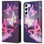 For Samsung Galaxy S23+ Full Protection Phone Case Pattern Printing PU Leather Folio Flip Wallet Cover with Stand