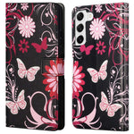 For Samsung Galaxy S23+ Full Protection Phone Case Pattern Printing PU Leather Folio Flip Wallet Cover with Stand