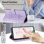 For Honor Magic8 Lite 5G / X9d 5G / X70 5G Case Wallet Stand Lotus Imprint Leather Phone Cover with Wrist Strap