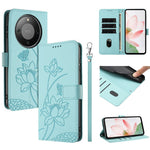 For Honor Magic8 Lite 5G / X9d 5G / X70 5G Case Wallet Stand Lotus Imprint Leather Phone Cover with Wrist Strap