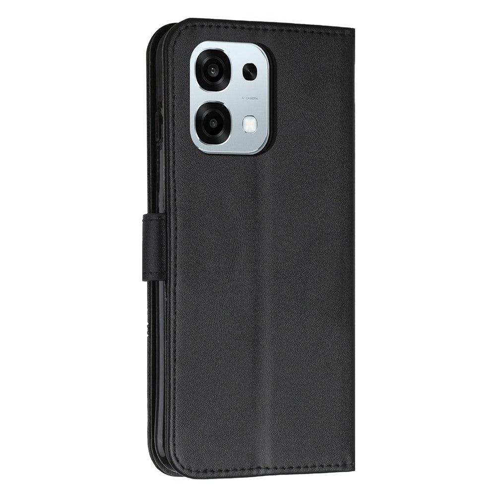 Leather Phone Case For Oppo F31 5G / A6 Pro 5G / 4G Foldable Stand Wallet Flip Cover with Strap