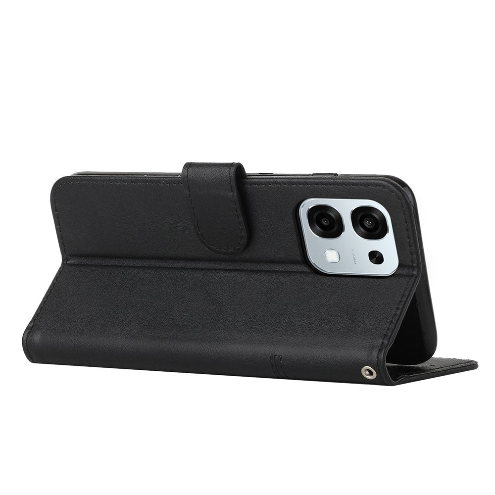 Leather Phone Case For Oppo F31 5G / A6 Pro 5G / 4G Foldable Stand Wallet Flip Cover with Strap