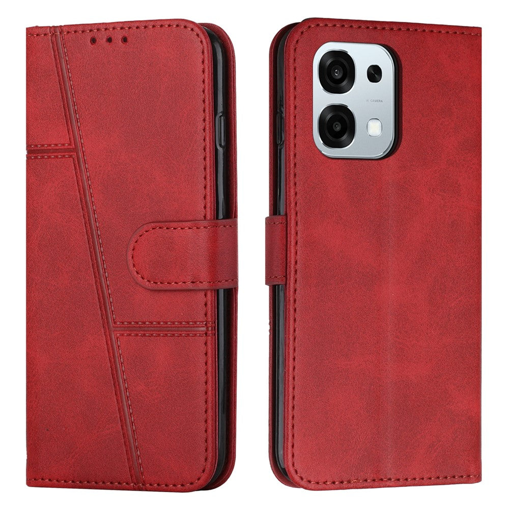 Leather Phone Case For Oppo F31 5G / A6 Pro 5G / 4G Foldable Stand Wallet Flip Cover with Strap