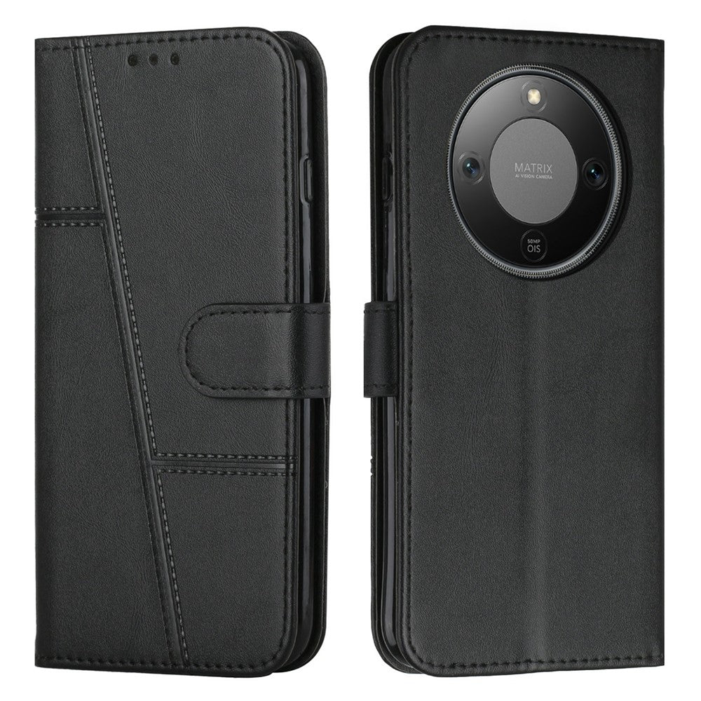 For Honor Magic8 Lite 5G / X9d 5G / X70 5G Leather Phone Case Foldable Stand Wallet Flip Cover with Strap