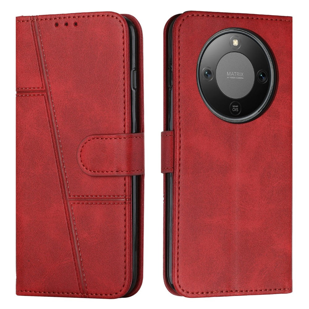 For Honor Magic8 Lite 5G / X9d 5G / X70 5G Leather Phone Case Foldable Stand Wallet Flip Cover with Strap
