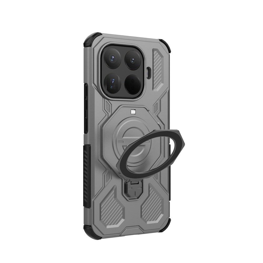 Xiaomi 15T Pro Magnetiskt Skal Roterande Metallstativ Stötsäkert PC + TPU mobil Baksida