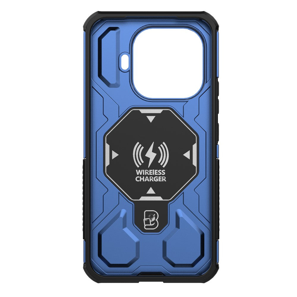 Xiaomi 15T Pro Magnetiskt Skal Roterande Metallstativ Stötsäkert PC + TPU mobil Baksida