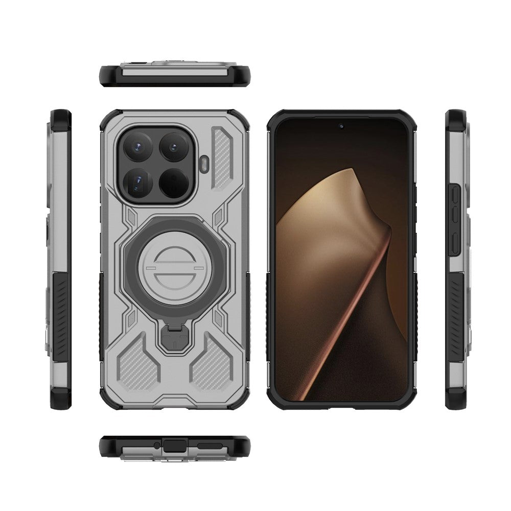 Xiaomi 15T Pro Magnetiskt Skal Roterande Metallstativ Stötsäkert PC + TPU mobil Baksida