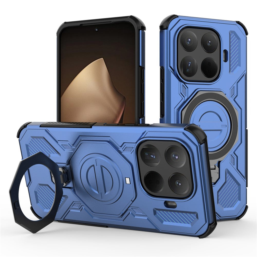 Xiaomi 15T Pro Magnetiskt Skal Roterande Metallstativ Stötsäkert PC + TPU mobil Baksida