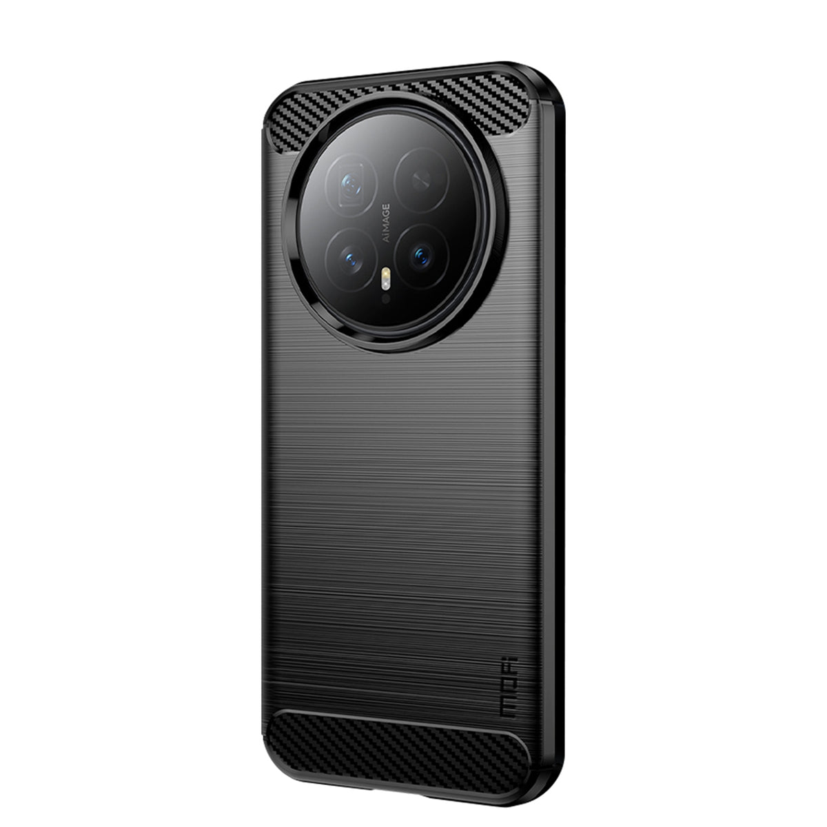 MOFI For Honor Magic8 5G Back Cover  Brushed Texture Carbon Fiber Soft TPU Case