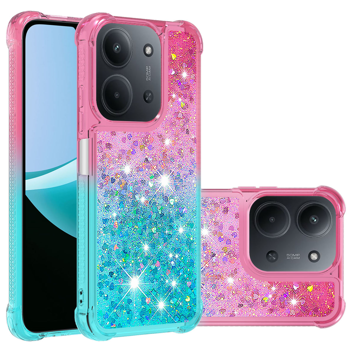 For Xiaomi Redmi 15C 5G (EU) (173mm) / Xiaomi Redmi 15C 4G (EU) (173mm) TPU Case Gradient Quicksand Phone Back Cover