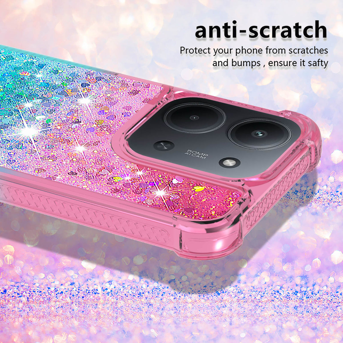 For Xiaomi Redmi 15C 5G (EU) (173mm) / Xiaomi Redmi 15C 4G (EU) (173mm) TPU Case Gradient Quicksand Phone Back Cover