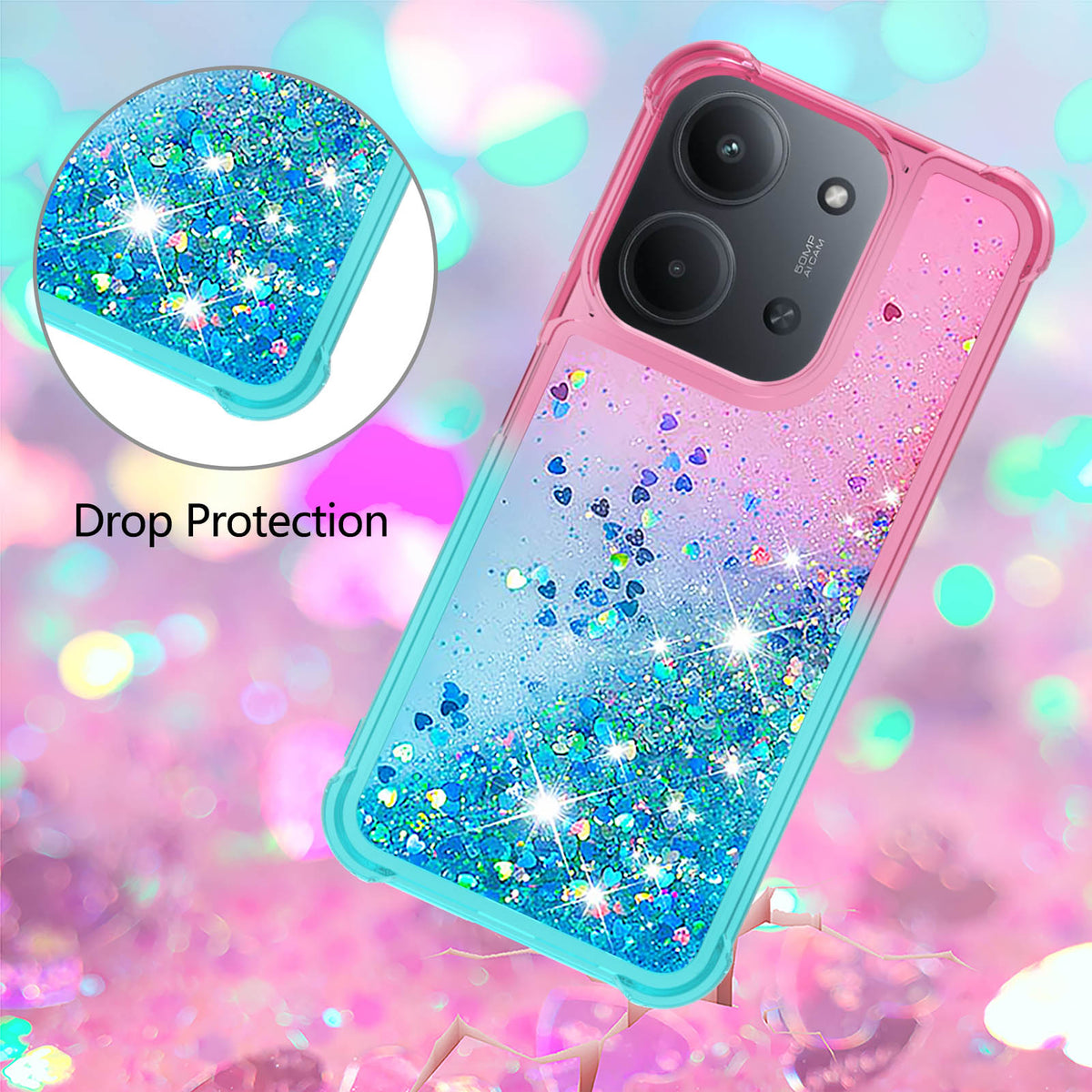 For Xiaomi Redmi 15C 5G (EU) (173mm) / Xiaomi Redmi 15C 4G (EU) (173mm) TPU Case Gradient Quicksand Phone Back Cover