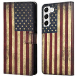 For Samsung Galaxy S23 Phone Case, Pattern Printing Full Protection PU Leather Folio Flip Wallet Cover with Stand