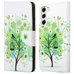 For Samsung Galaxy S23 Cross Texture PU Leather Flip Stand Wallet Case Pattern Printing Protector Cover
