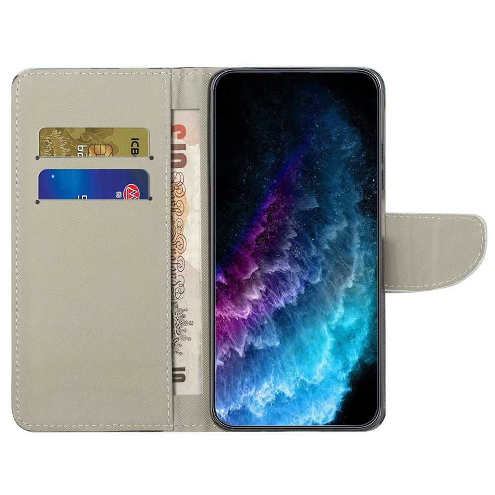 For Samsung Galaxy S23 Cross Texture PU Leather Flip Stand Wallet Case Pattern Printing Protector Cover