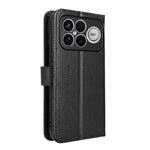 Xiaomi Poco F8 Ultra / Redmi K90 Pro Max 5G Läderplånboksfodral med rem Diamantstruktur mobilskal