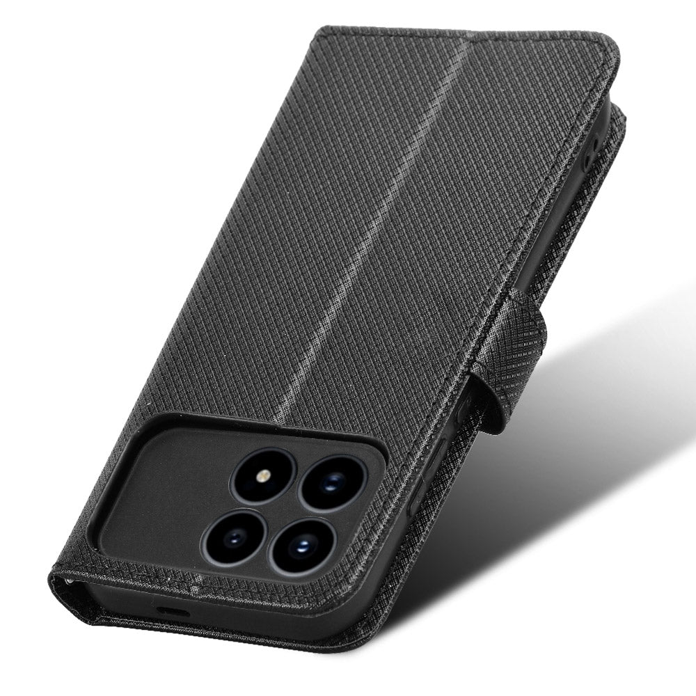 For Xiaomi Poco F8 Pro 5G / Redmi K90 5G Leather Wallet Case with Strap Diamond Texture Phone Cover