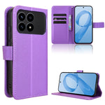 For Xiaomi Poco F8 Pro 5G / Redmi K90 5G Leather Wallet Case with Strap Diamond Texture Phone Cover