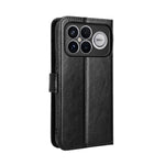 For Xiaomi Poco F8 Ultra / Redmi K90 Pro Max 5G PU Leather Case with Strap Crazy Horse Texture Phone Wallet Cover