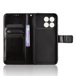 Xiaomi Poco F8 Pro 5G / Redmi K90 5G PU-läderskal med rem Crazy Horse Texture Phone Fold Cover