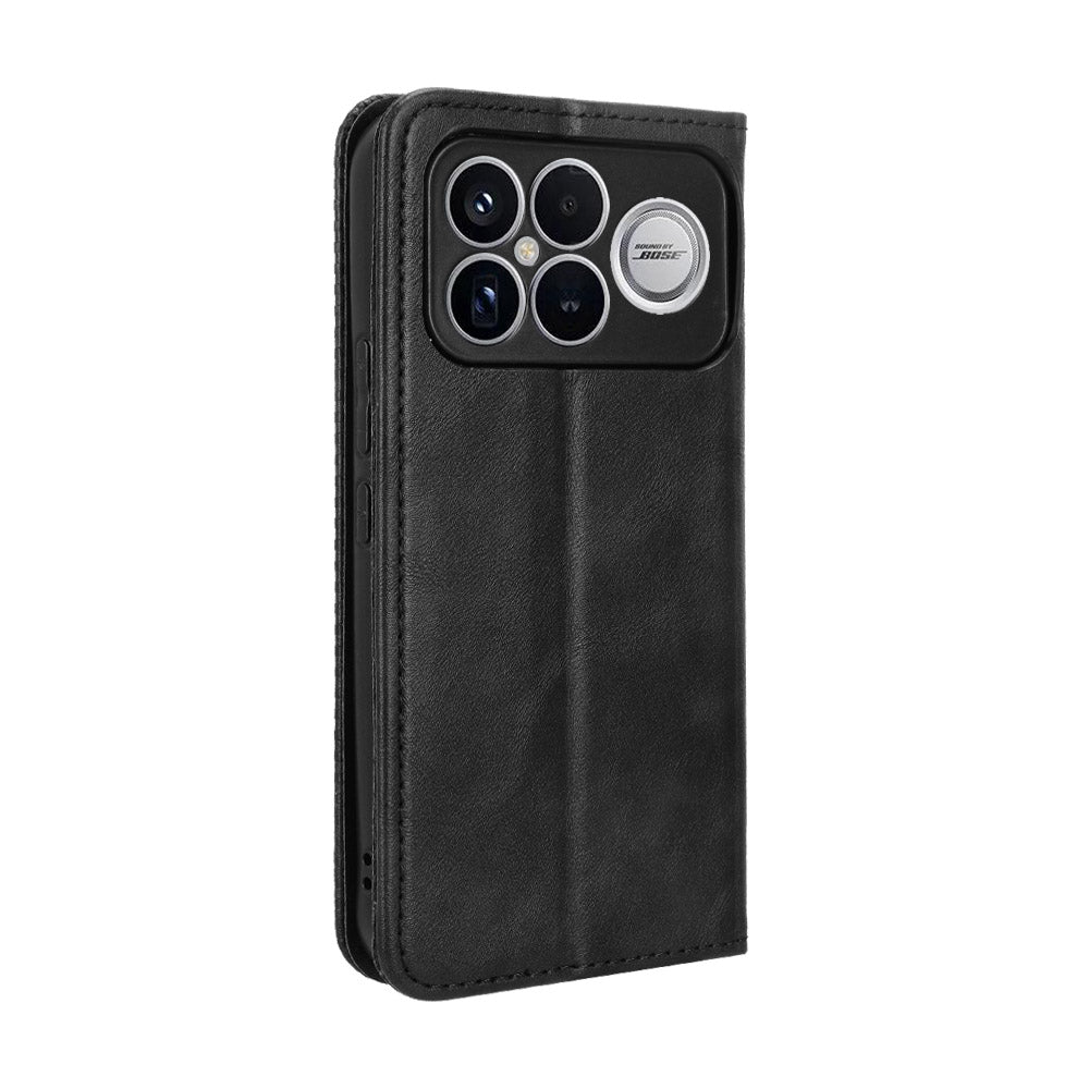 For Xiaomi Poco F8 Ultra / Redmi K90 Pro Max 5G Leather Case Wallet Stand Retro Texture Phone Cover
