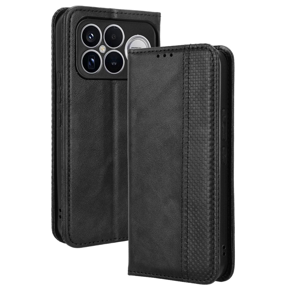 For Xiaomi Poco F8 Ultra / Redmi K90 Pro Max 5G Leather Case Wallet Stand Retro Texture Phone Cover