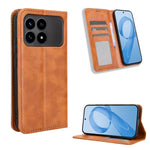 For Xiaomi Poco F8 Pro 5G / Redmi K90 5G Leather Case Wallet Stand Retro Texture Phone Cover