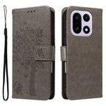 For OnePlus 15 5G Phone Case with Stand Cat Tree Pattern Leather Wallet Mobile Cover
