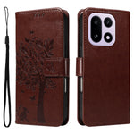 For OnePlus 15 5G Phone Case with Stand Cat Tree Pattern Leather Wallet Mobile Cover