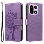 For OnePlus 15 5G Phone Case with Stand Cat Tree Pattern Leather Wallet Mobile Cover