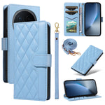 For Honor Magic8 5G Wallet Case Rhombus Leather Phone Cover with Strap