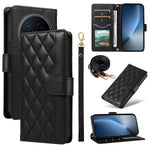 For Honor Magic8 5G Wallet Case Rhombus Leather Phone Cover with Strap