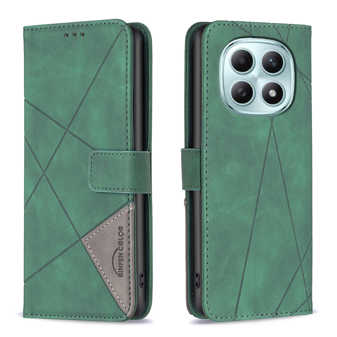 BINFEN COLOR For Xiaomi Redmi Note 15 Pro 5G (Global) Phone Case  Wallet Stand Geometry Imprinted Leather Cover