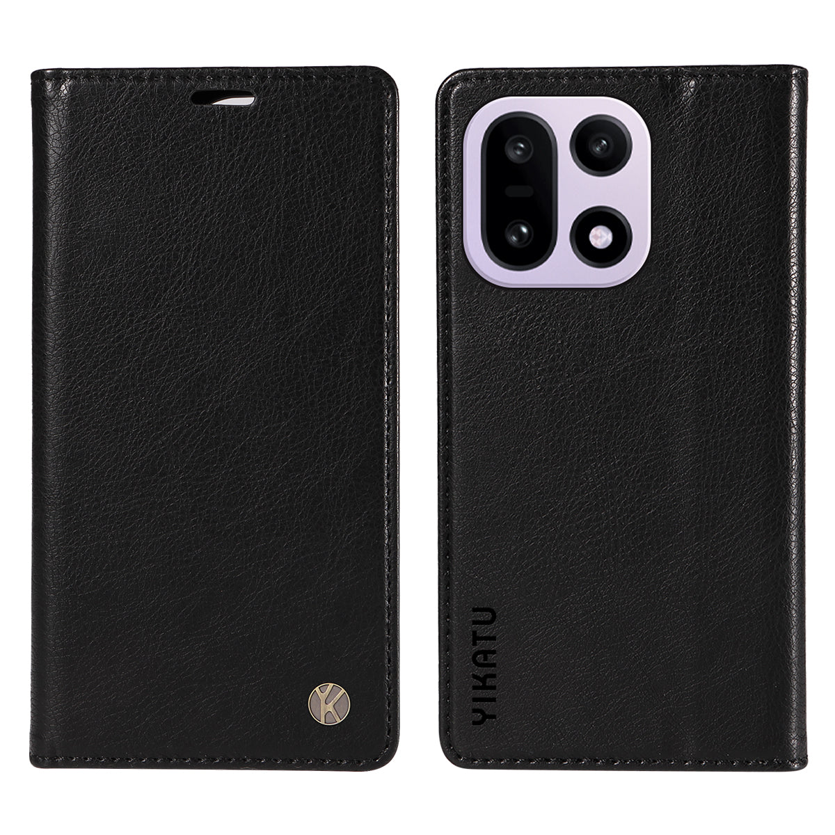 YIKATU För OnePlus 15 5G Plånboksfodral YK-006 Magnetisk Stängning Lädermobilfodral Litchitextur