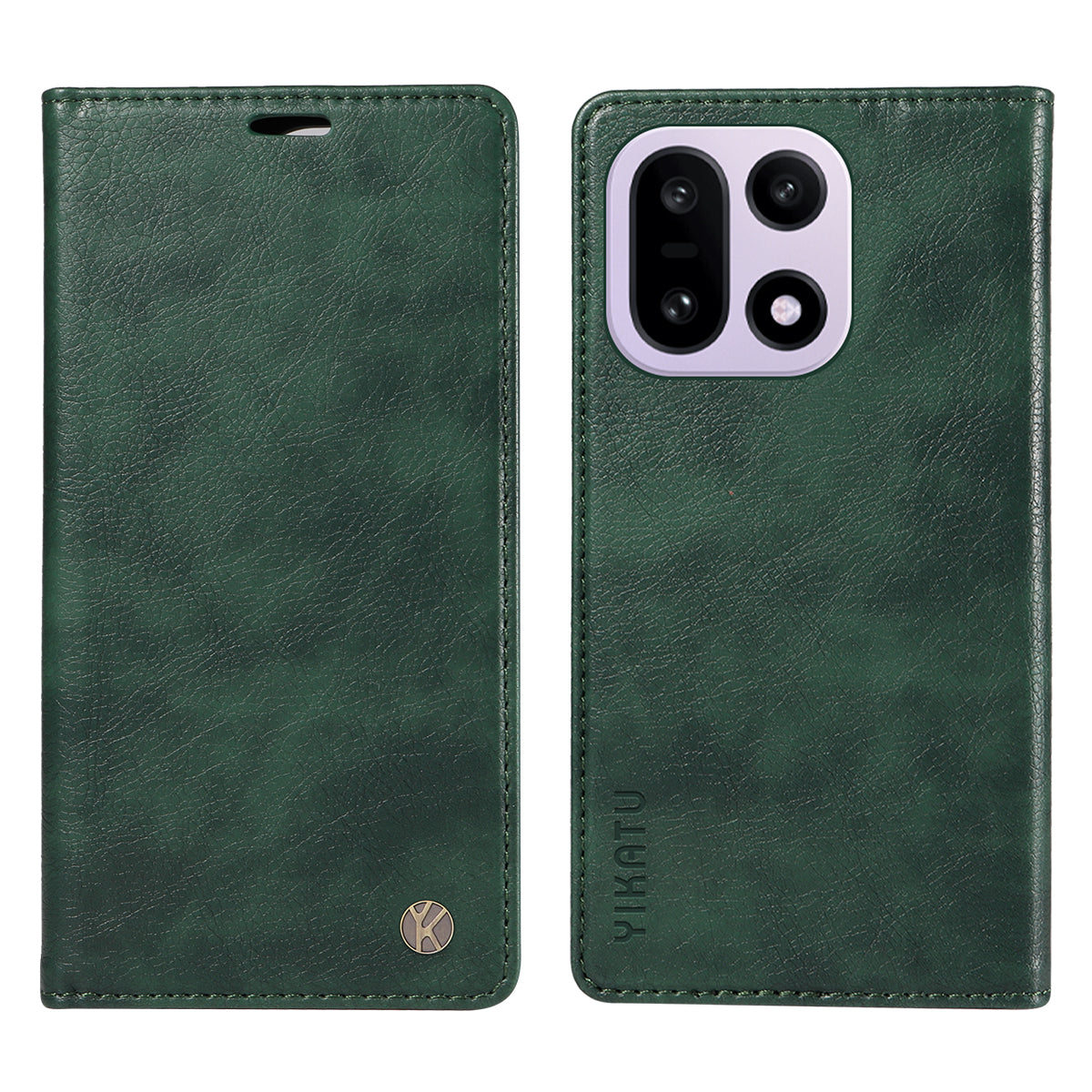 YIKATU För OnePlus 15 5G Plånboksfodral YK-006 Magnetisk Stängning Lädermobilfodral Litchitextur