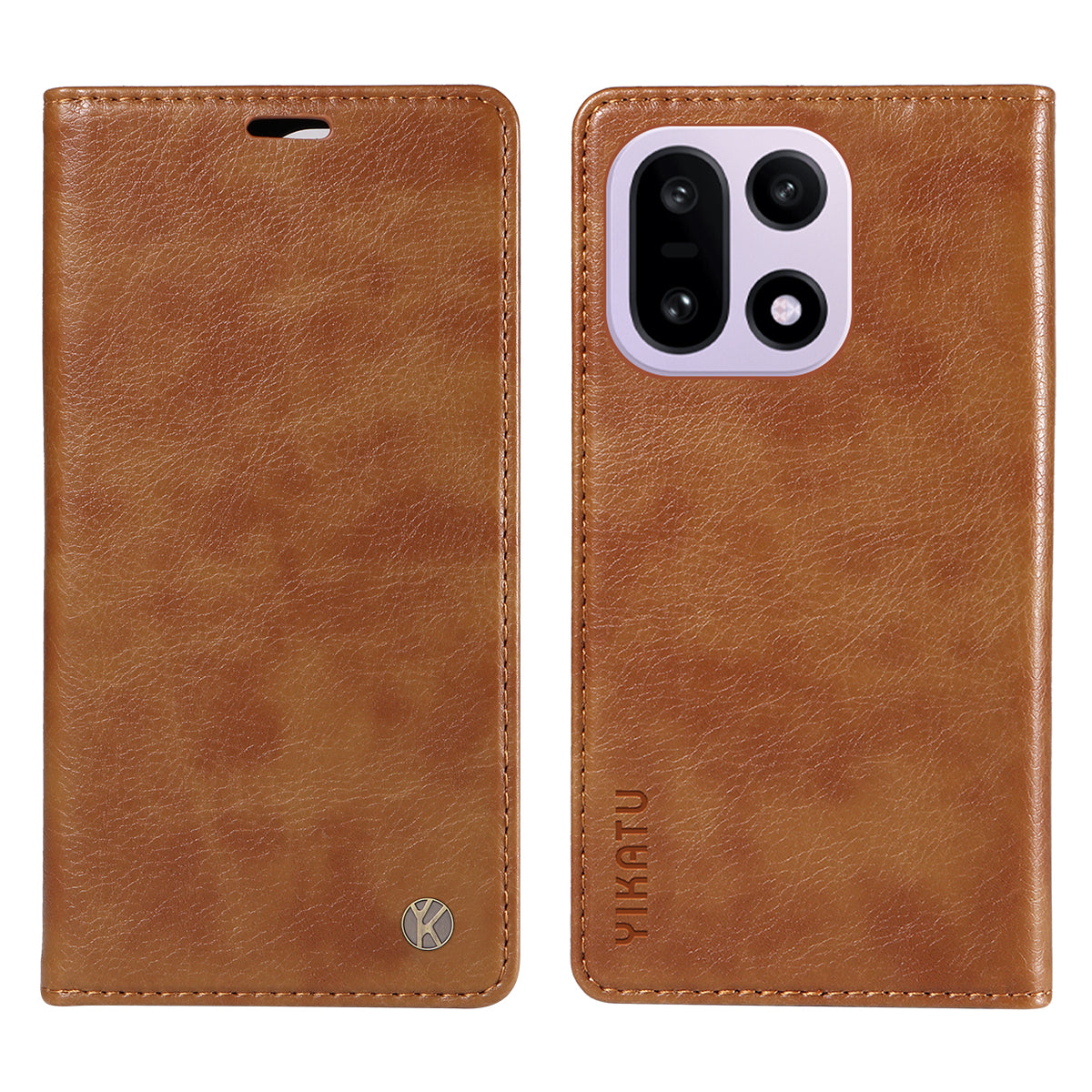 YIKATU För OnePlus 15 5G Plånboksfodral YK-006 Magnetisk Stängning Lädermobilfodral Litchitextur