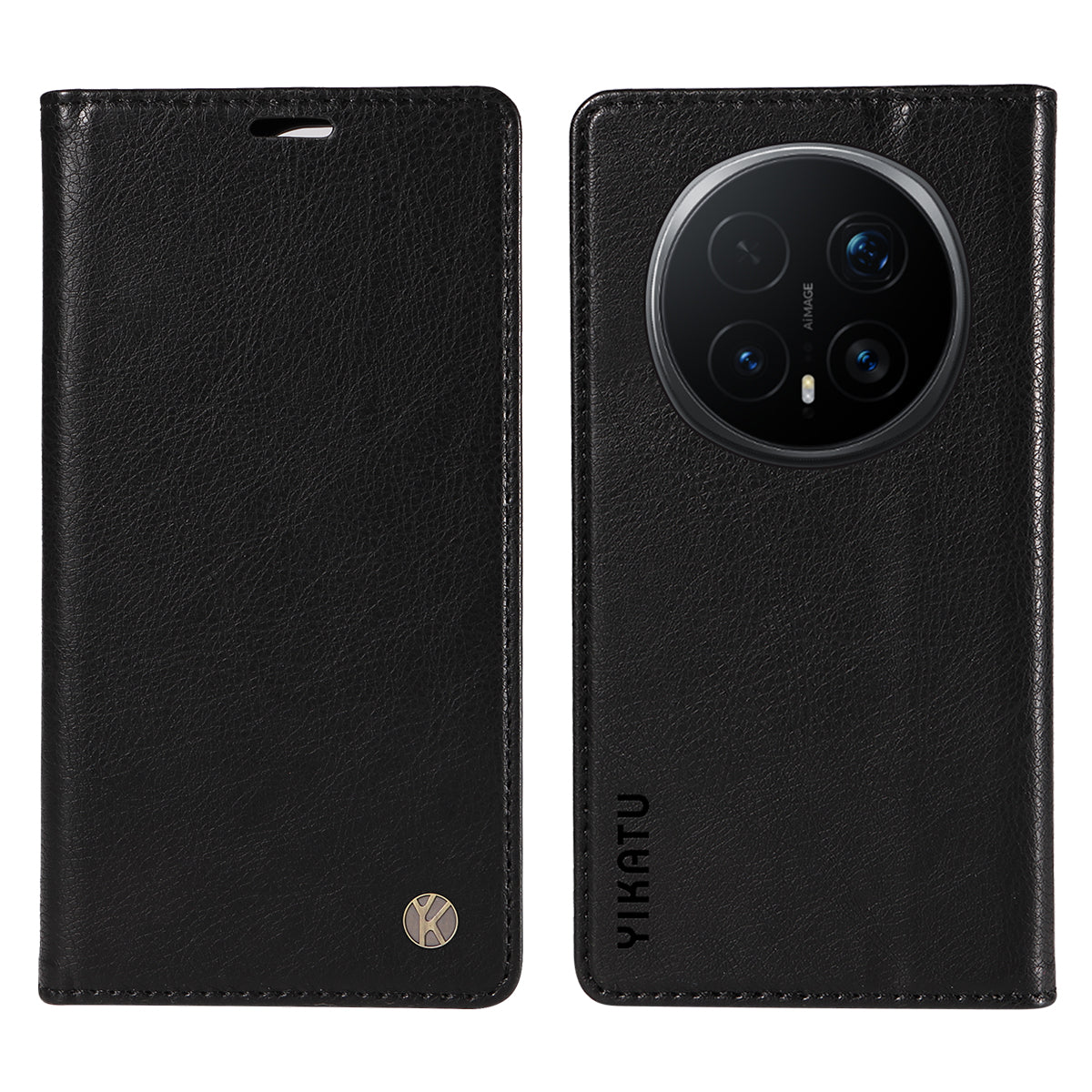 YIKATU For Honor Magic8 Pro 5G Wallet Case  YK-006 Magnetic Closure Leather Phone Cover Litchi Texture