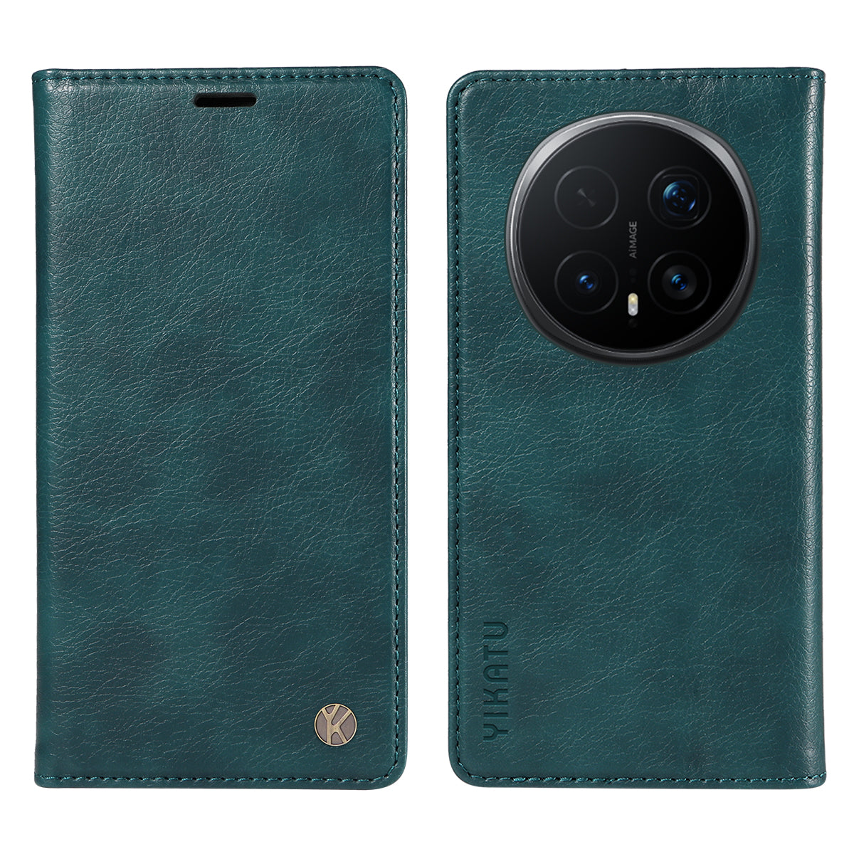 YIKATU For Honor Magic8 Pro 5G Wallet Case  YK-006 Magnetic Closure Leather Phone Cover Litchi Texture