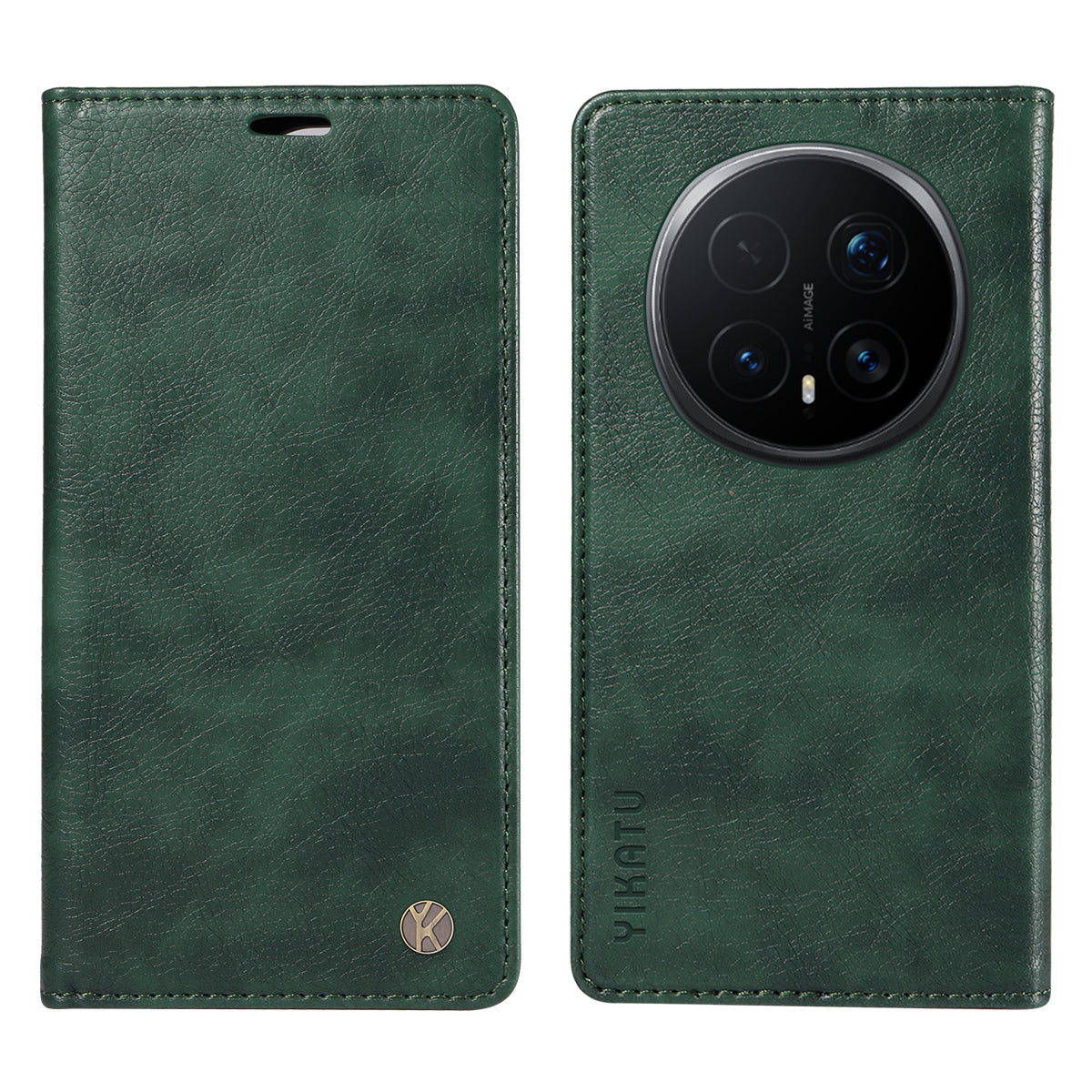 YIKATU For Honor Magic8 Pro 5G Wallet Case  YK-006 Magnetic Closure Leather Phone Cover Litchi Texture