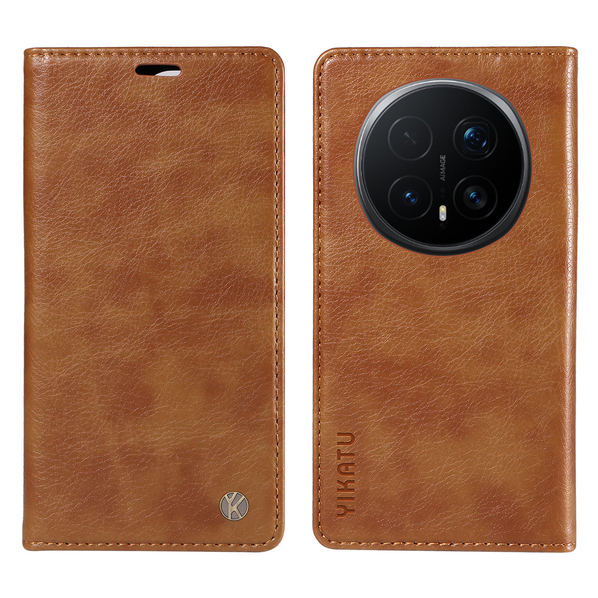 YIKATU For Honor Magic8 Pro 5G Wallet Case  YK-006 Magnetic Closure Leather Phone Cover Litchi Texture