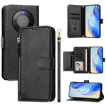 For Honor Magic8 Lite 5G / X9d 5G / X70 5G Case Zipper Pocket Multiple Card Slots Leather Phone Cover