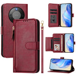 For Honor Magic8 Lite 5G / X9d 5G / X70 5G Case Zipper Pocket Multiple Card Slots Leather Phone Cover