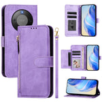 For Honor Magic8 Lite 5G / X9d 5G / X70 5G Case Zipper Pocket Multiple Card Slots Leather Phone Cover