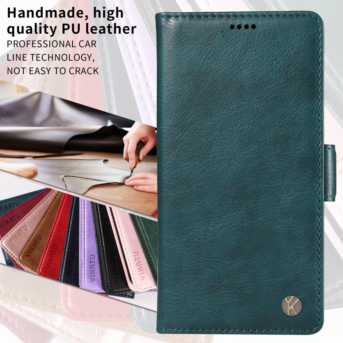 YIKATU For Honor Magic8 Pro 5G Case  YK-007 Litchi Texture PU Leather Wallet Phone Cover