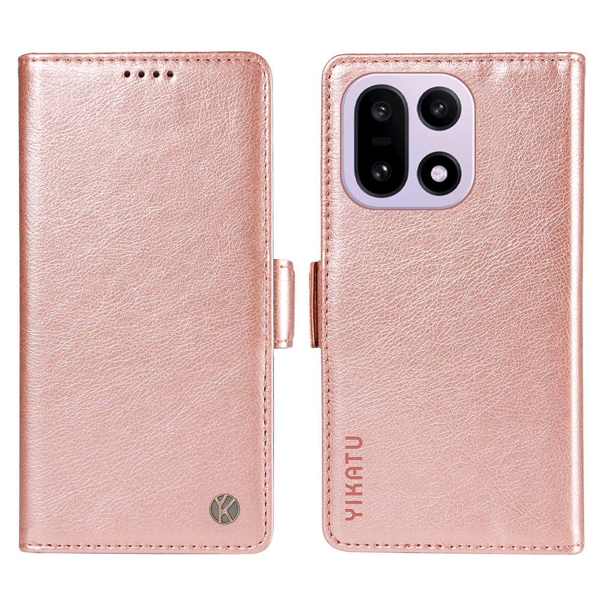 YIKATU För OnePlus 15 5G Skal YK-007 Litchi Texture PU Läder Plånboksfodral