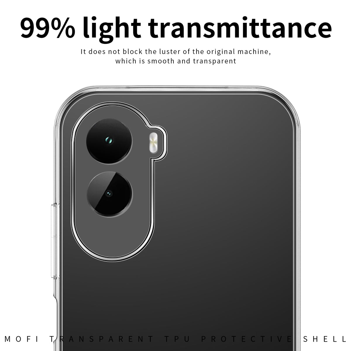 MOFI For Xiaomi Poco M7 Plus 5G / Xiaomi Poco M7 4G (EU) (171mm) Clear Phone Case  Ultra-Thin TPU Phone Back Cover