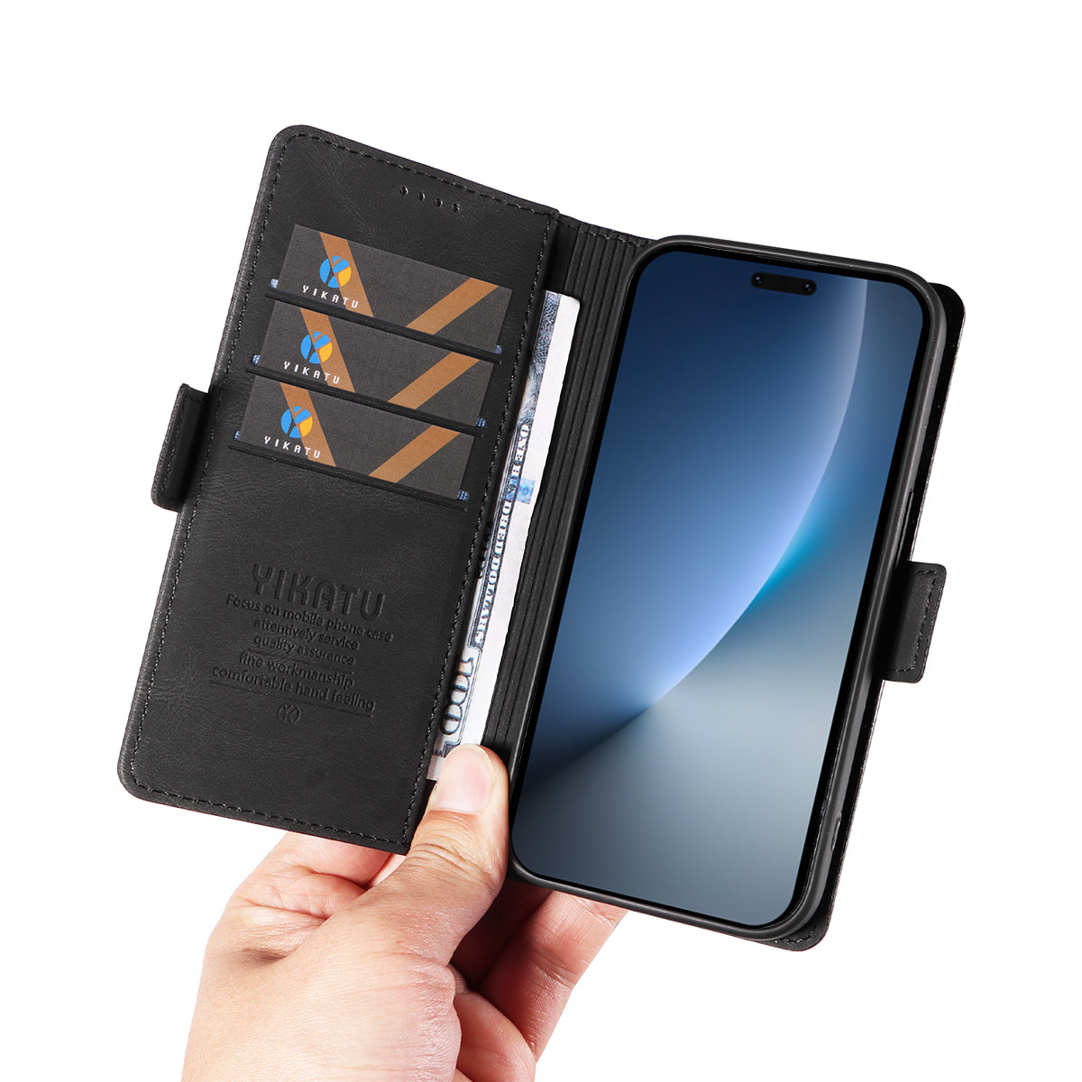 YIKATU For Honor Magic8 Pro 5G Leather Case  YK-005 Skin-touch Feeling Wallet Phone Cover