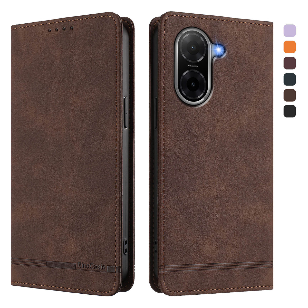 For Xiaomi Redmi A5 NFC (EU) (173.45mm) Case RINACASIS RC23 RFID Blocking Wallet Stand PU Leather Phone Cover