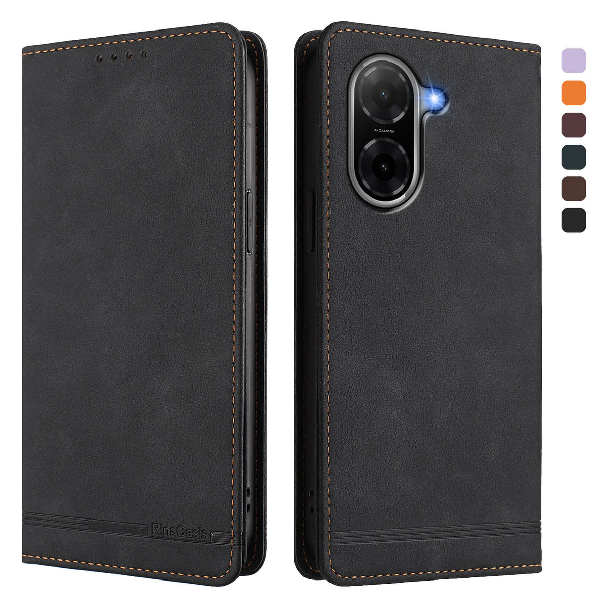 For Xiaomi Redmi A5 NFC (EU) (173.45mm) Case RINACASIS RC23 RFID Blocking Wallet Stand PU Leather Phone Cover